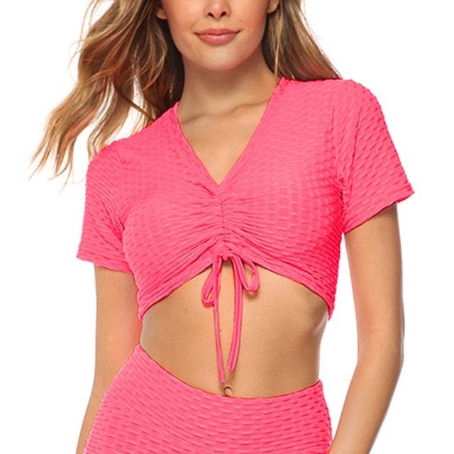 Tank Top Women Crop Gym Yoga Sport Bra Sports Shirts Workout - Mubimart