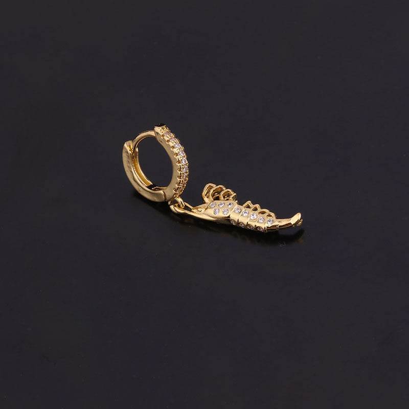 Unusual Piercing Stud Earrings for Women Fashion Jewelry Girls Cute Heart Lock Anime Drop Hoop Earrings Ear Cuffs - Mubimart