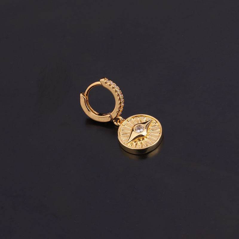 Unusual Piercing Stud Earrings for Women Fashion Jewelry Girls Cute Heart Lock Anime Drop Hoop Earrings Ear Cuffs - Mubimart