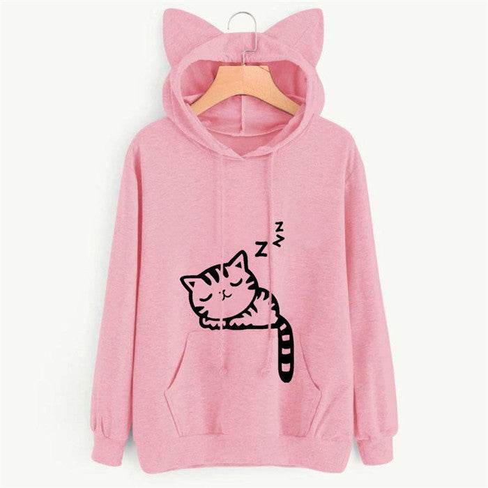 Long Sleeve Sweatshirt Hoodies Women Casual Crop Top - Mubimart