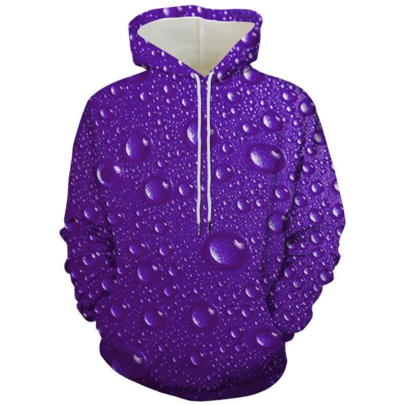 European And American Liquid Bead Print Sweatshirt - Mubimart