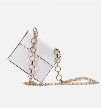 Wide Shoulder Strap Small Square Bag Shoulder Bag Women - Mubimart