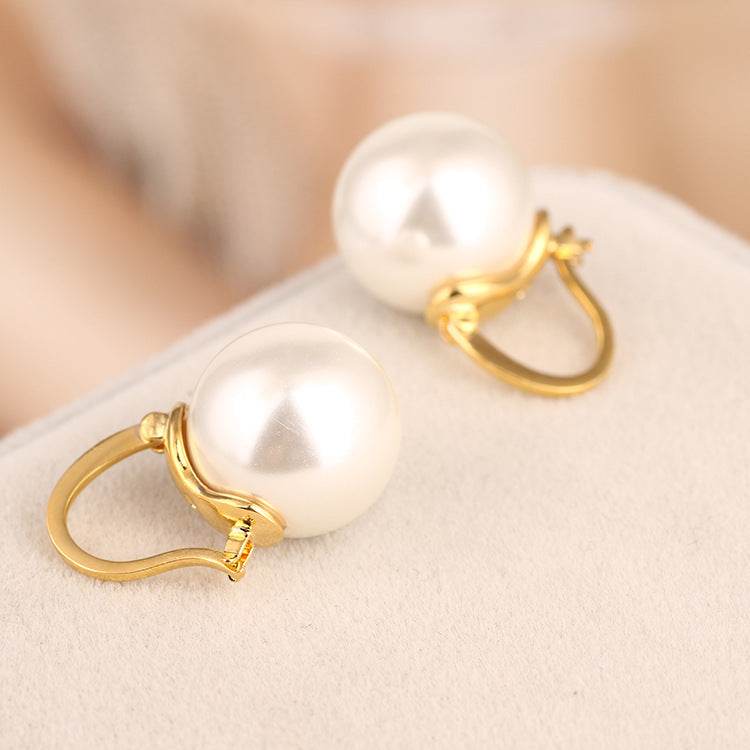 Fashion Explosion Single Pearl Ear Hoop Earring Women Earrings Jewelry - Mubimart
