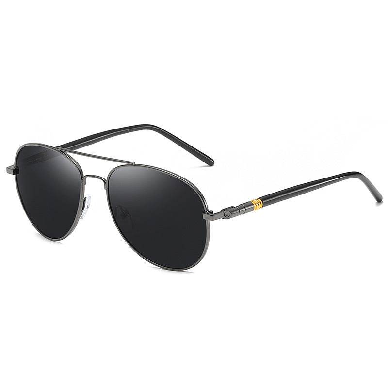 Polarized Sunglasses Men's Metal Sunglasses Color Film Sunglasses - Mubimart
