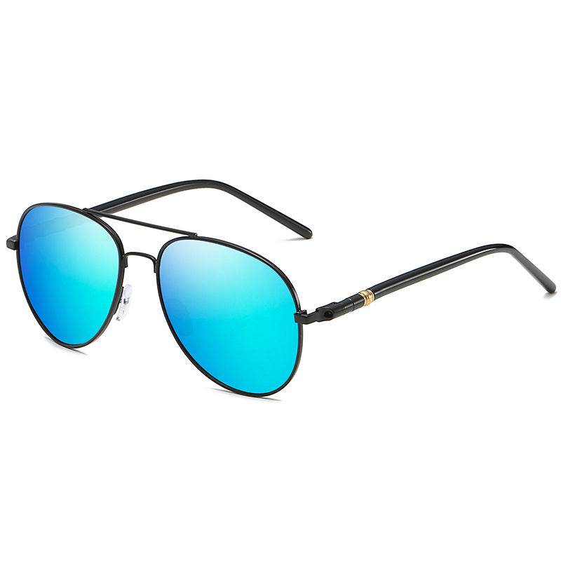 Polarized Sunglasses Men's Metal Sunglasses Color Film Sunglasses - Mubimart