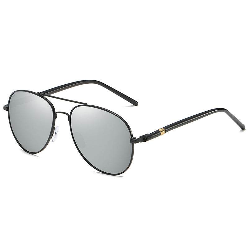 Polarized Sunglasses Men's Metal Sunglasses Color Film Sunglasses - Mubimart