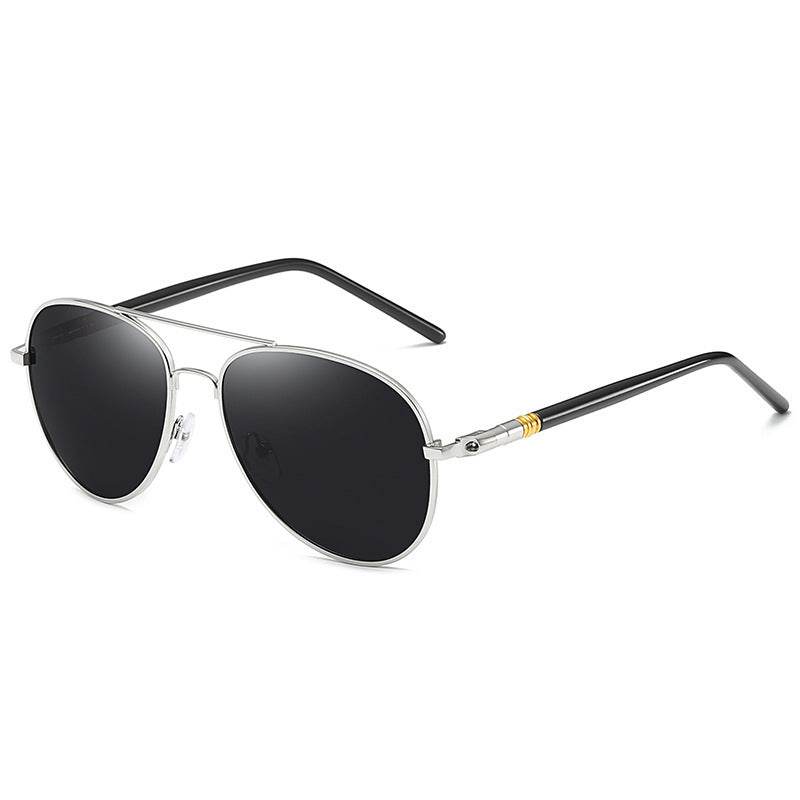 Polarized Sunglasses Men's Metal Sunglasses Color Film Sunglasses - Mubimart