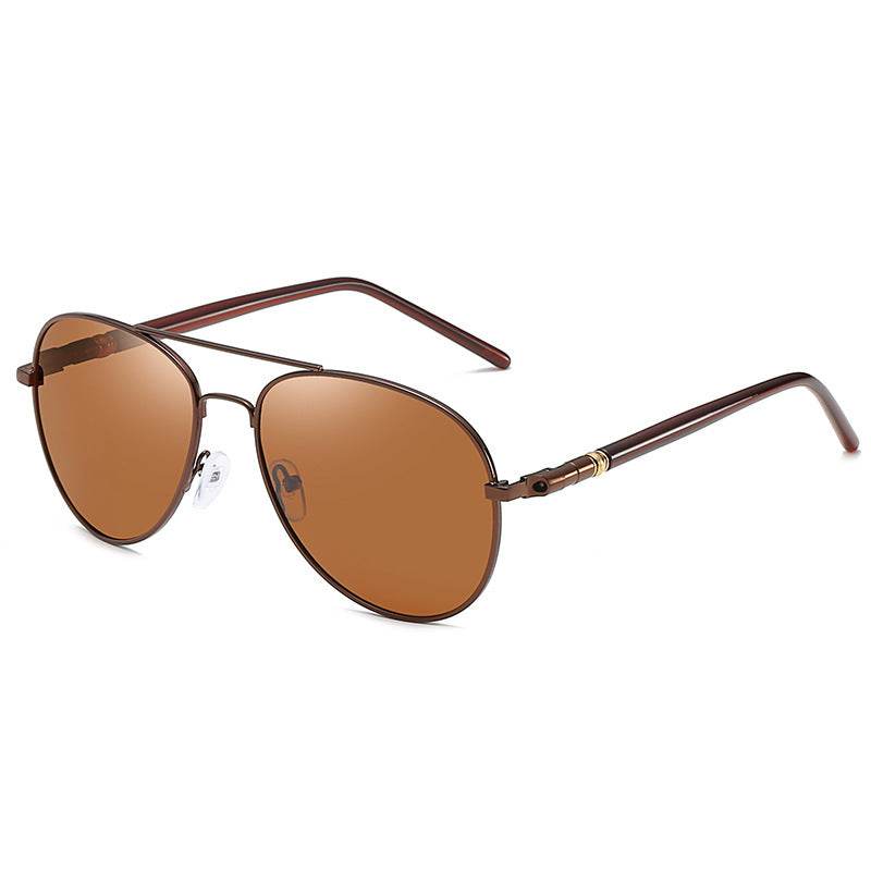 Polarized Sunglasses Men's Metal Sunglasses Color Film Sunglasses - Mubimart