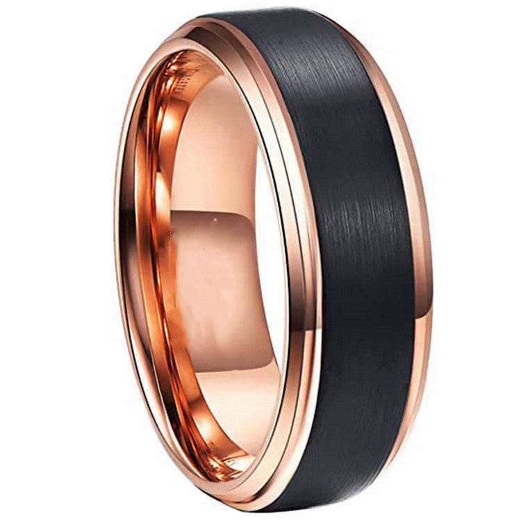 Two Tone Tungsten Steel Ring Men's Jewelry - Mubimart