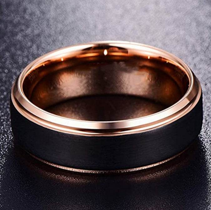 Two Tone Tungsten Steel Ring Men's Jewelry - Mubimart