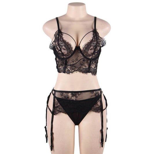 Big Size Breasted Garter Belt Sexy Lingerie Sexy Suit - Mubimart