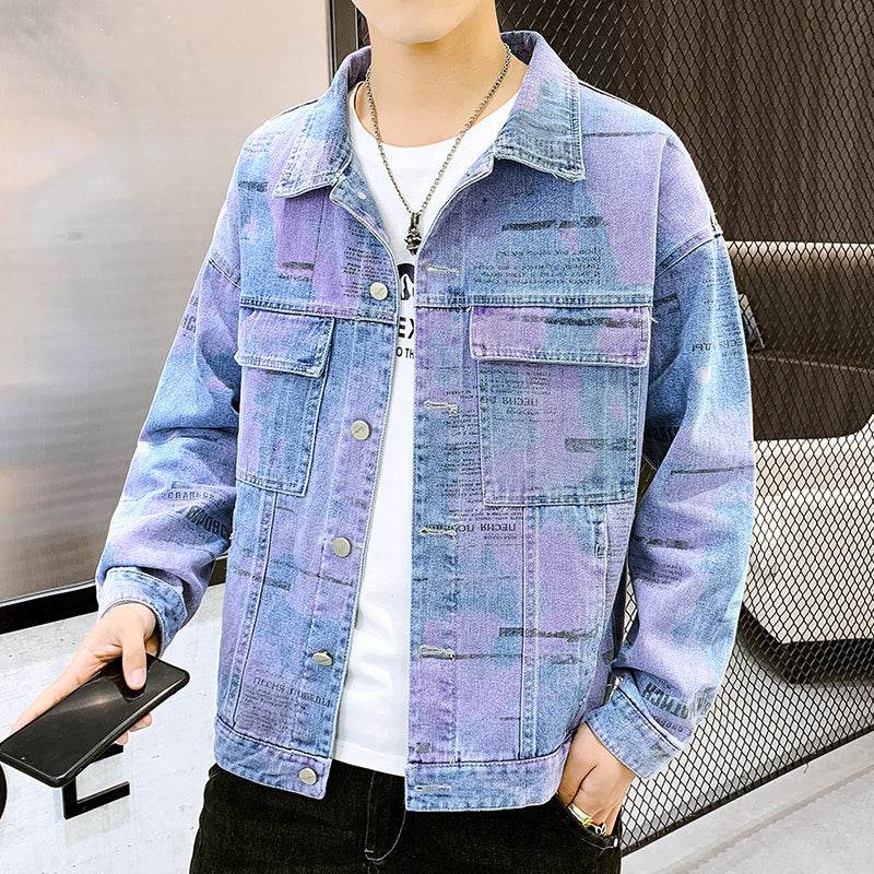 Mens Denim Jacket New Spring Korean Version Of The Trend Of All-Match Casual Spring And Autumn Mens Jackets - Mubimart