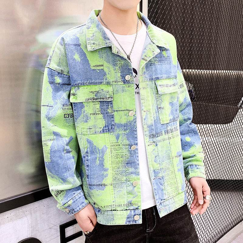 Mens Denim Jacket New Spring Korean Version Of The Trend Of All-Match Casual Spring And Autumn Mens Jackets - Mubimart