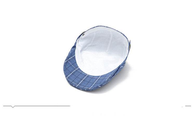 Peaked Cap Forward Cap Plaid Baseball Cap Visor Beret Sun Hat - Mubimart