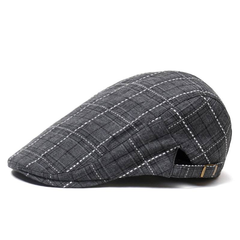 Peaked Cap Forward Cap Plaid Baseball Cap Visor Beret Sun Hat - Mubimart