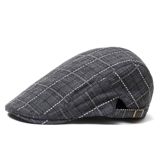 Peaked Cap Forward Cap Plaid Baseball Cap Visor Beret Sun Hat - Mubimart