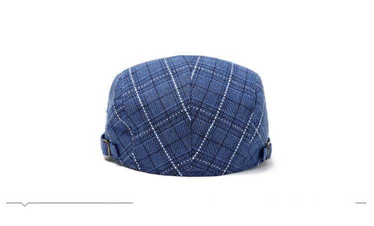 Peaked Cap Forward Cap Plaid Baseball Cap Visor Beret Sun Hat - Mubimart