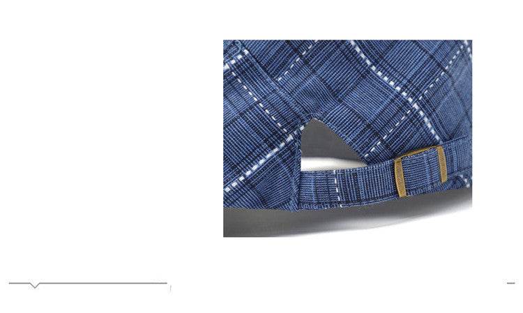 Peaked Cap Forward Cap Plaid Baseball Cap Visor Beret Sun Hat - Mubimart