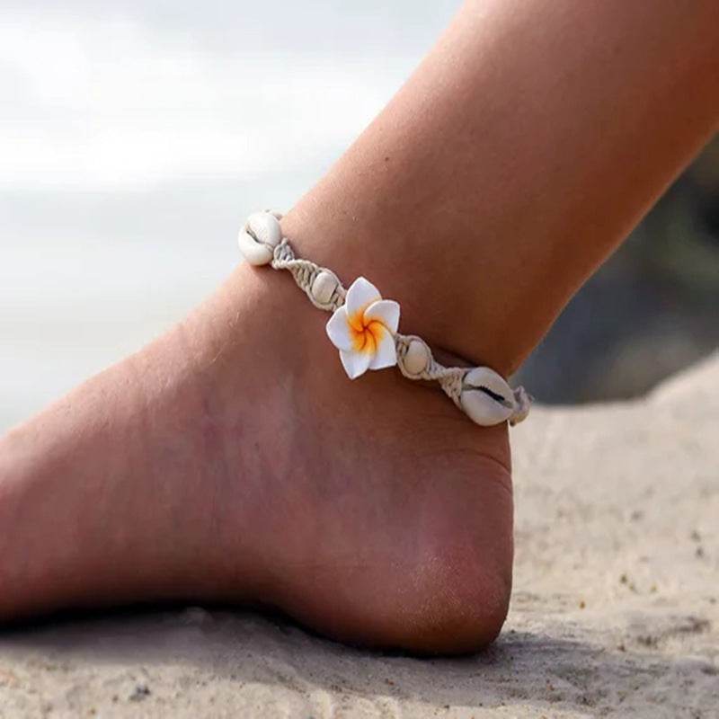 Beach Barefoot Bracelet Ankle SeaShell Anklet For Women Foot Jewelry - Mubimart