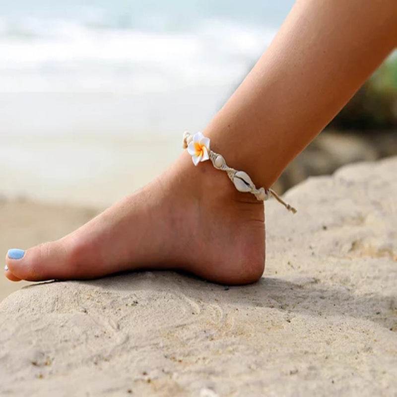 Beach Barefoot Bracelet Ankle SeaShell Anklet For Women Foot Jewelry - Mubimart