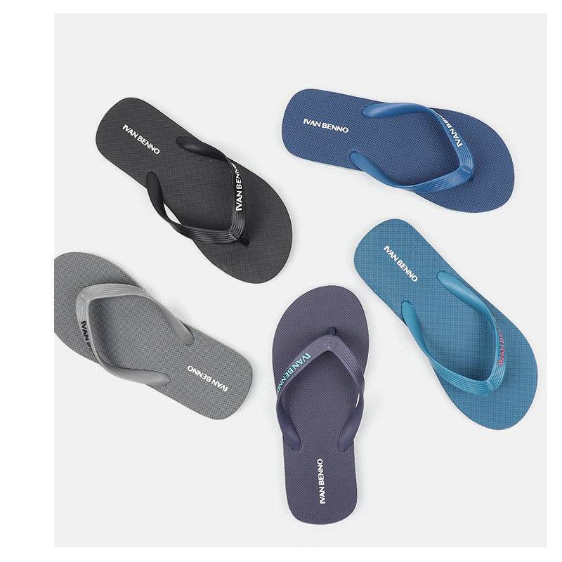 Summer Cross Border Flip Flop Men''s Smple Antiskid Rubber Beach Shoes - Mubimart