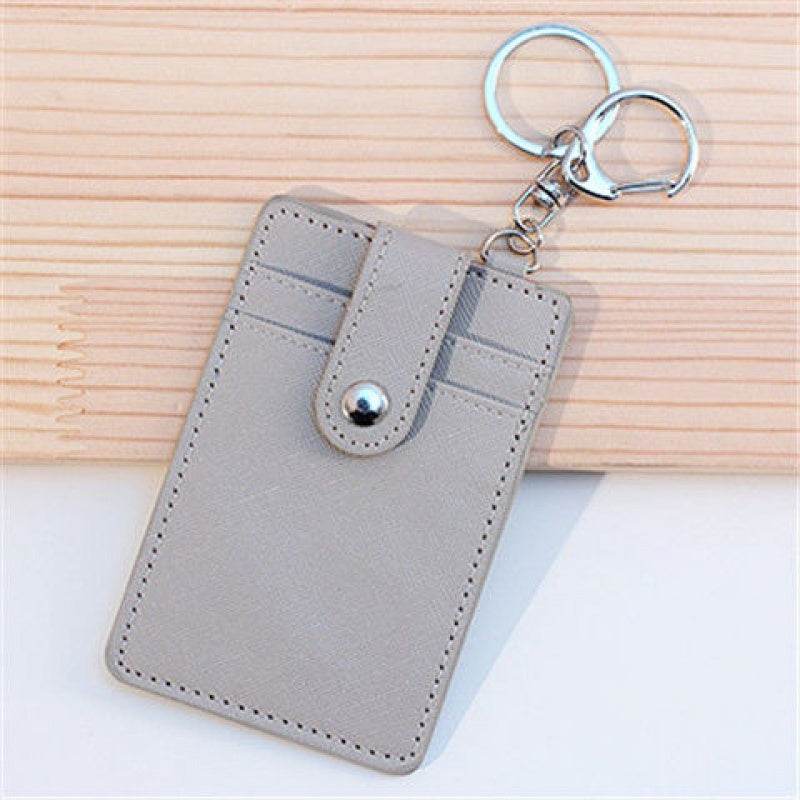 Student Lanyard Card Holder Key Chain Bus Card Subway Card Access Card Leather Hanging Neck Card Holder School Card Holder Meal Card Holder - Mubimart
