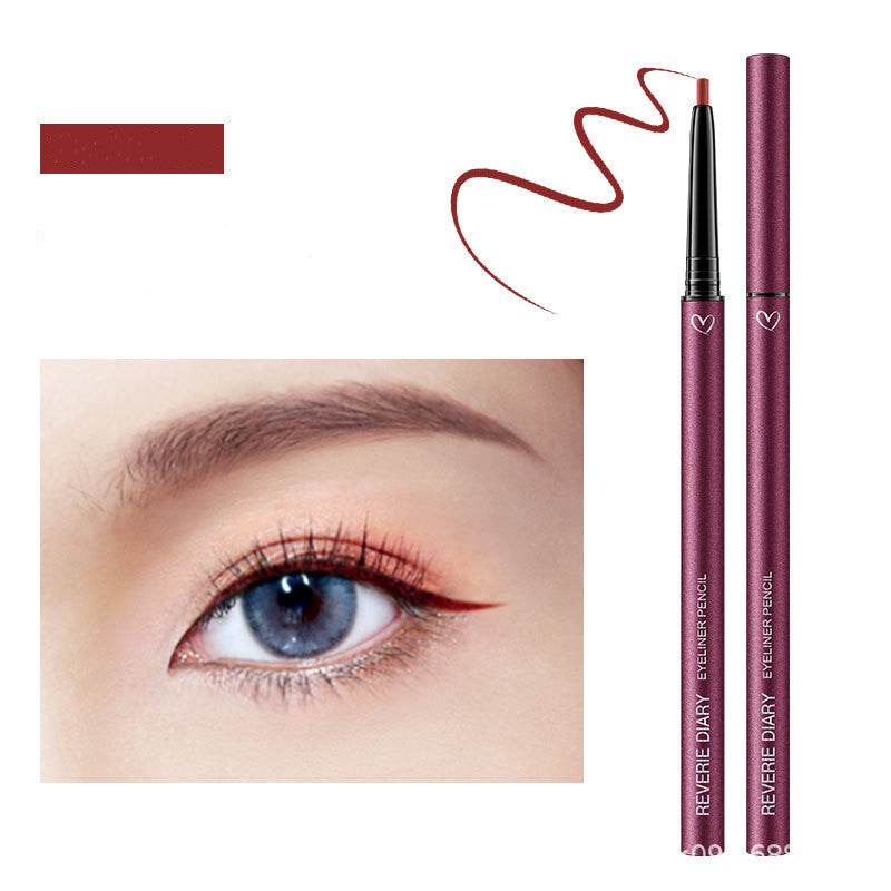 Dream Diary, Eye Liner, Pencil Eyeliner, Cream, Very Thin Brown Waterproof. - Mubimart
