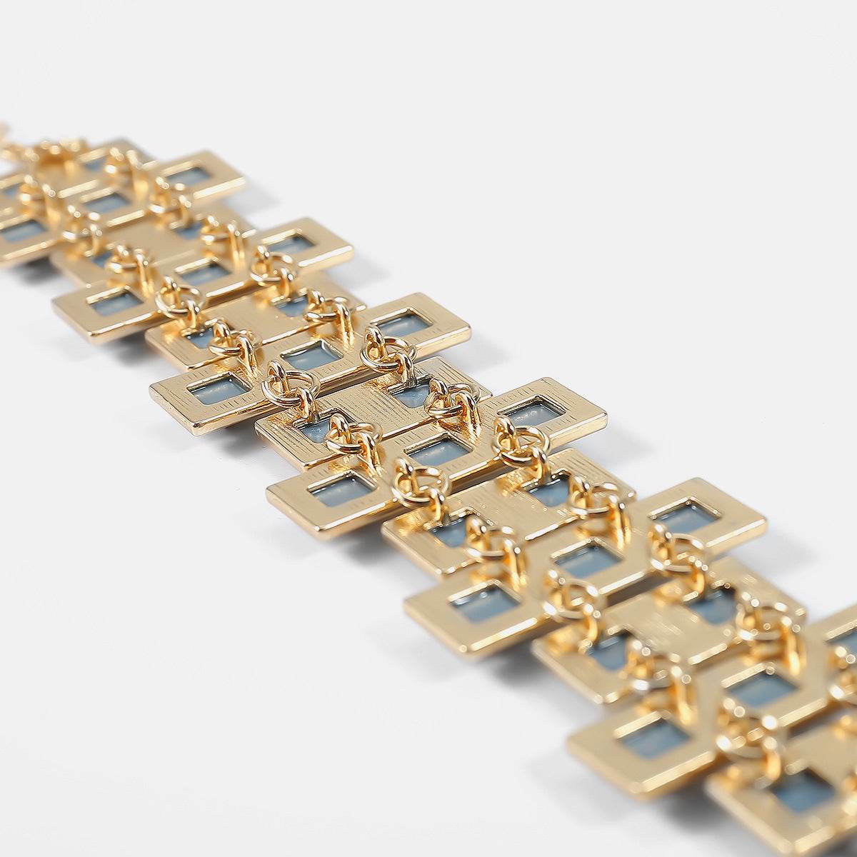 Frosty Temperament Square Zircon Bracelet Female Simple Irregular Glass Gemstone Bracelet - Mubimart