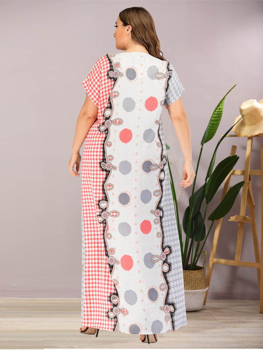 Abaya Summer Muslim Women Plus Size Long Dress - Mubimart