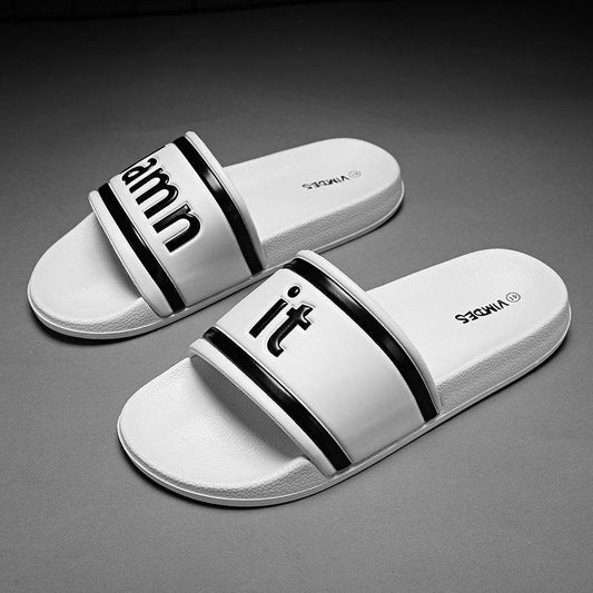 Large Size Slippers Men Wear Flip-Flop Beach Shoes Outdoors - Mubimart