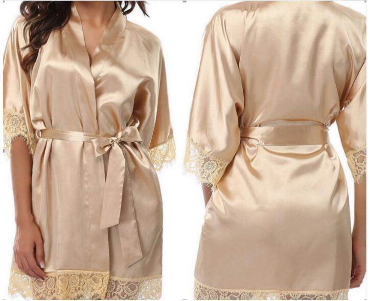 Sexy Faux Ice Silk Plus Size Nightgown - Mubimart