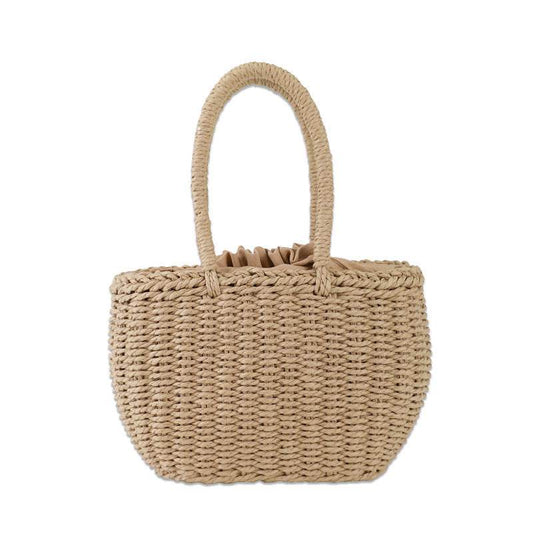 Yogodlns Hot Women Straw Bags Woven Bag Summer Beach Rattan Shoulder Bag Bamboo Bag Large Handbag Purse Fashion Shoulder Bag - Mubimart