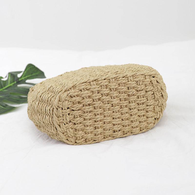 Yogodlns Hot Women Straw Bags Woven Bag Summer Beach Rattan Shoulder Bag Bamboo Bag Large Handbag Purse Fashion Shoulder Bag - Mubimart
