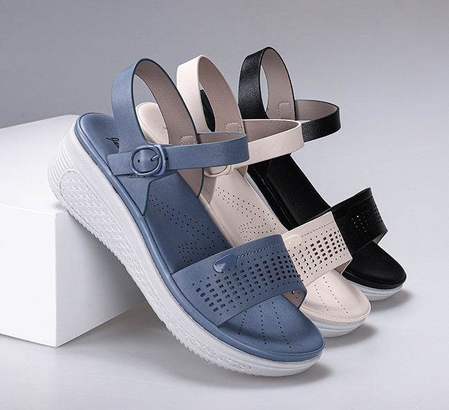 Hollow Wedge With Bohemian Sandals Women - Mubimart