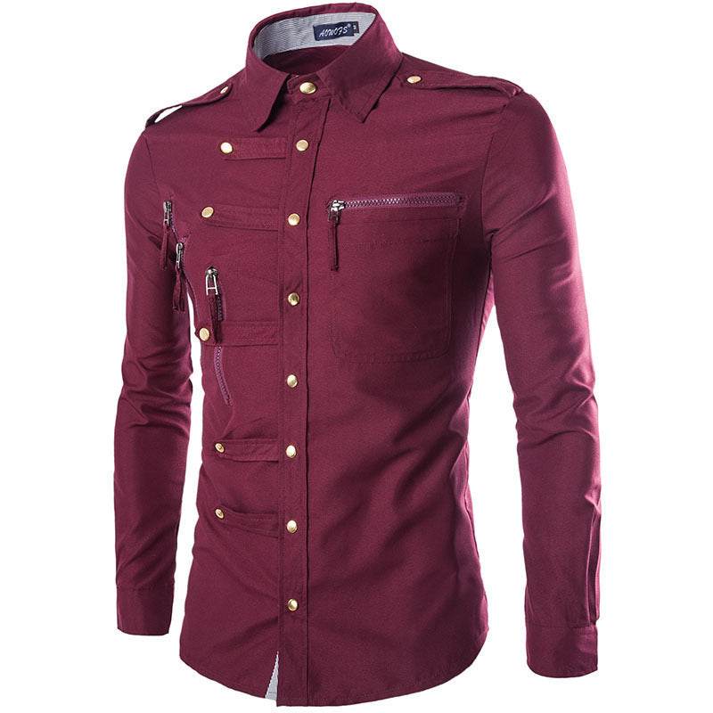 Brand Men Shirt Fashion Design Mens Slim Fit Cotton Dress Shirt Stylish Long Sleeve Shirts Chemise Homme Camisa Masculina - Mubimart