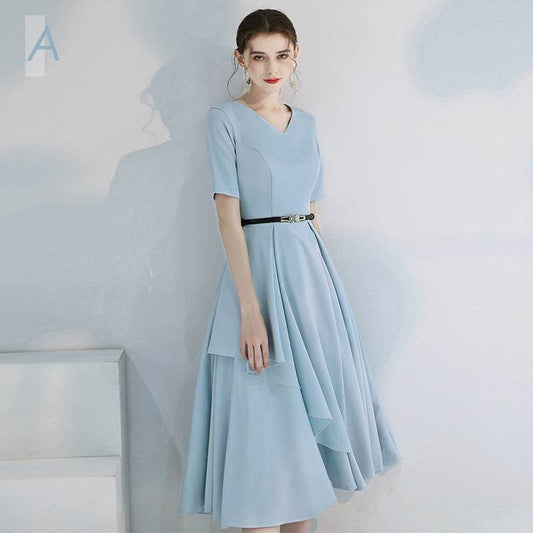 Mid-Length Sister Group Wedding Dress Skirt Female Graduation Dress - Mubimart