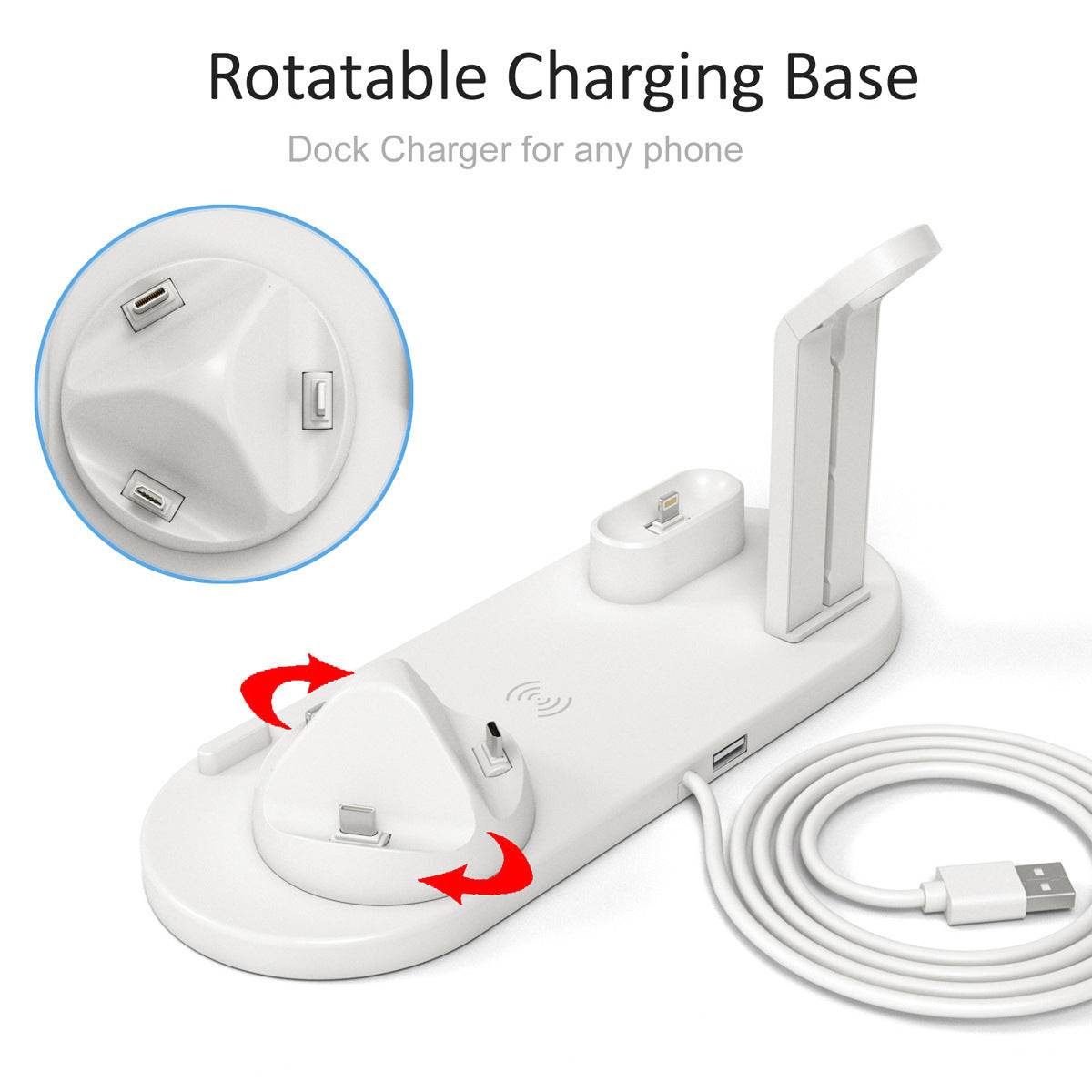 Three-In-one Wireless Charger Watch Headset Wireless Charger Bracket - Mubimart