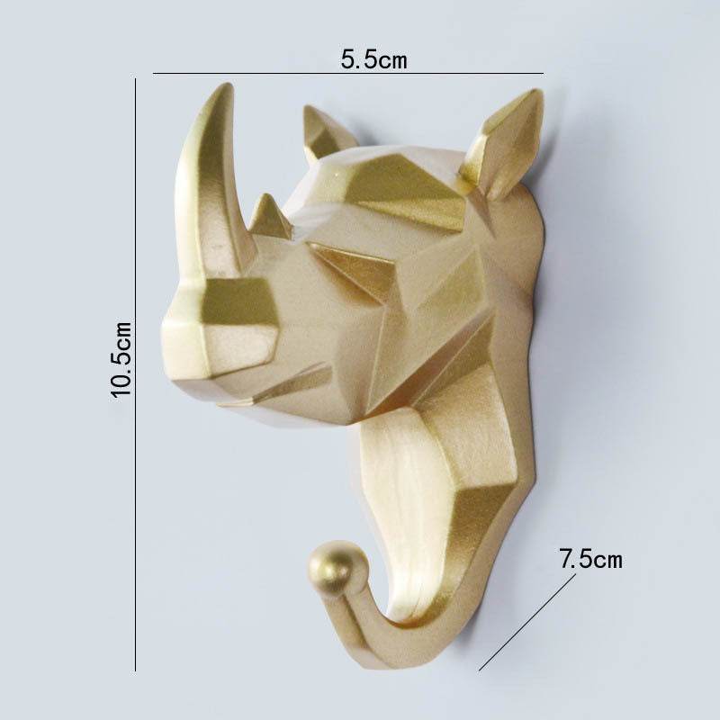 Creative Decoration Wall Hanging Door Back Hook Wall Animal Headdress Hanger Hook Key Hook - Mubimart