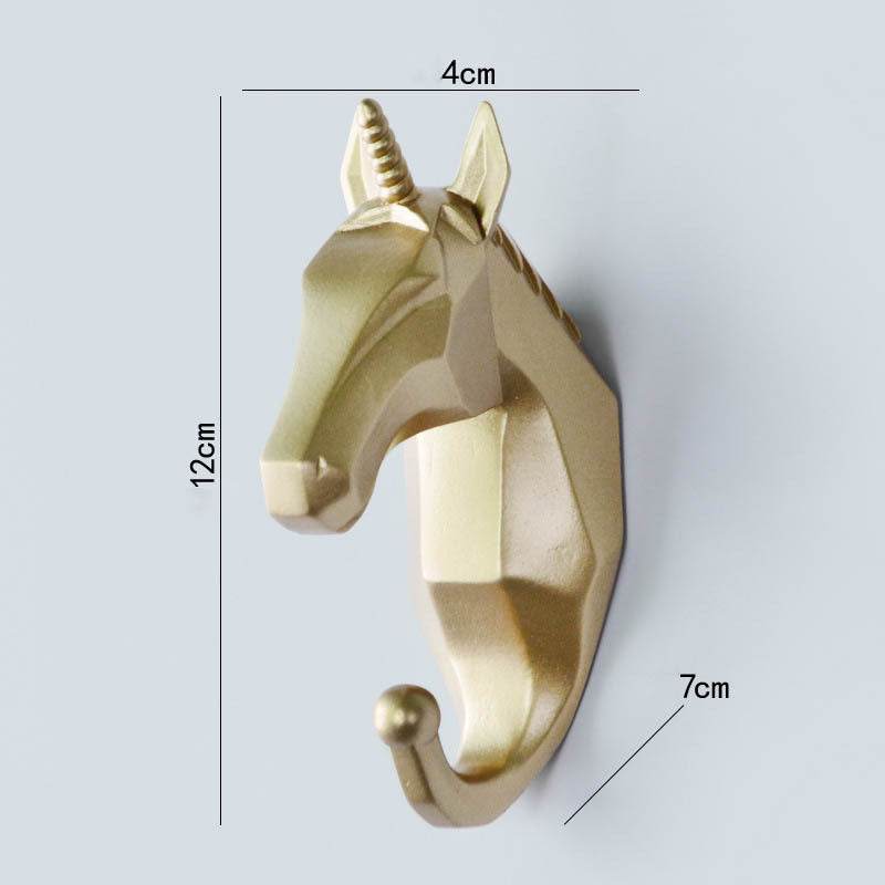 Creative Decoration Wall Hanging Door Back Hook Wall Animal Headdress Hanger Hook Key Hook - Mubimart