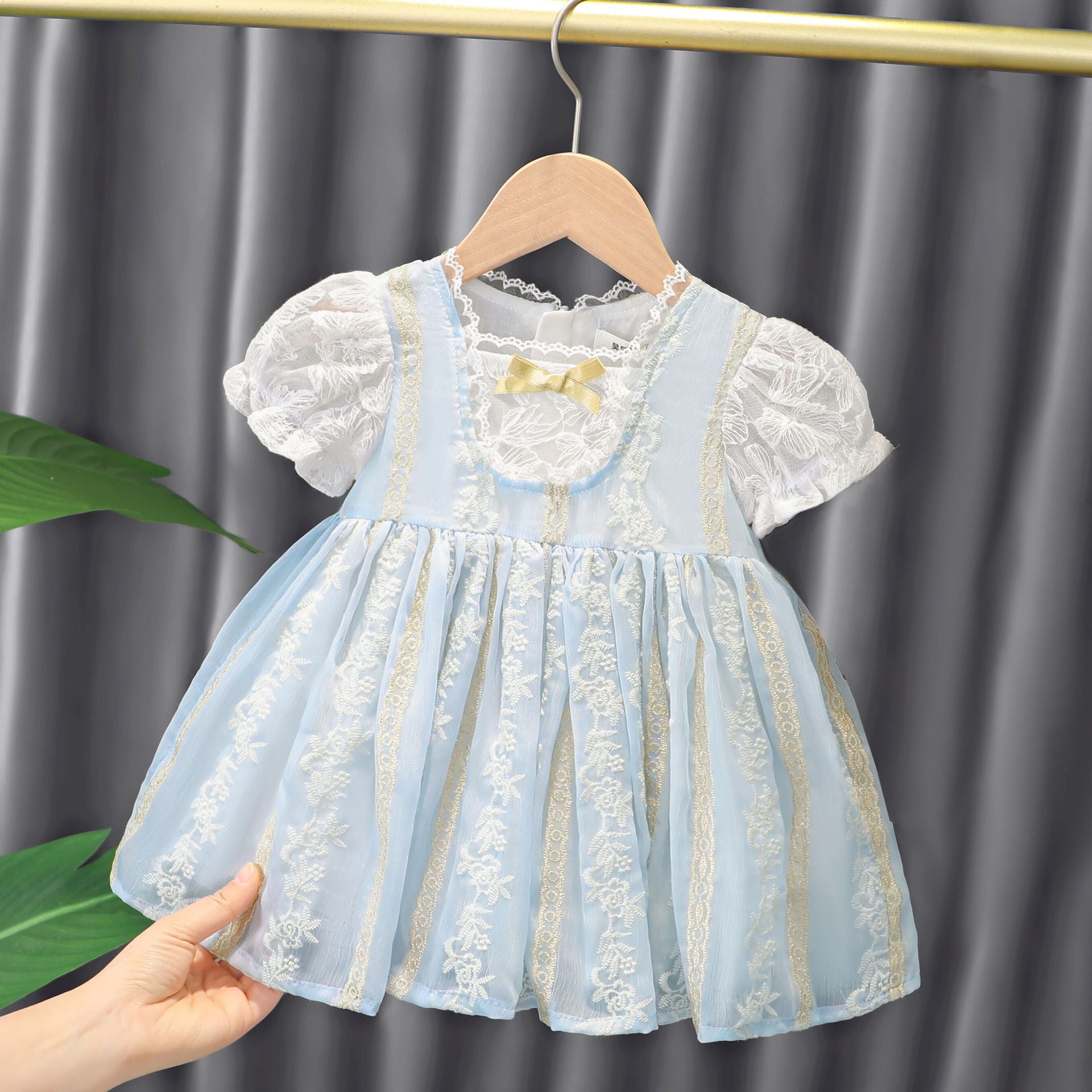 Children\'s Summer MeshSummer New Dress Princess Korean Style girl\'s Round Neck Skirt - Mubimart - Baby Cloth
