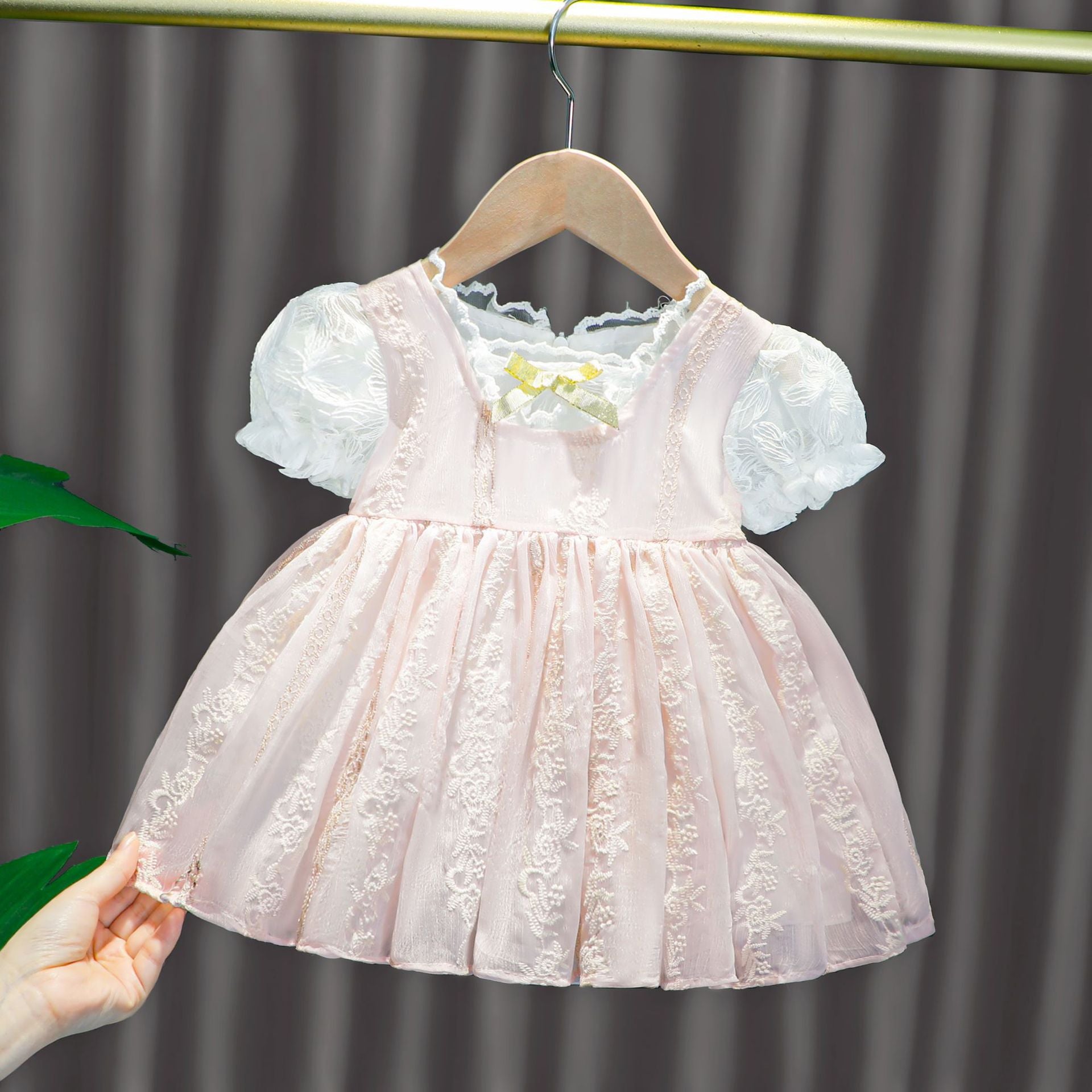Children\'s Summer MeshSummer New Dress Princess Korean Style girl\'s Round Neck Skirt - Mubimart -
