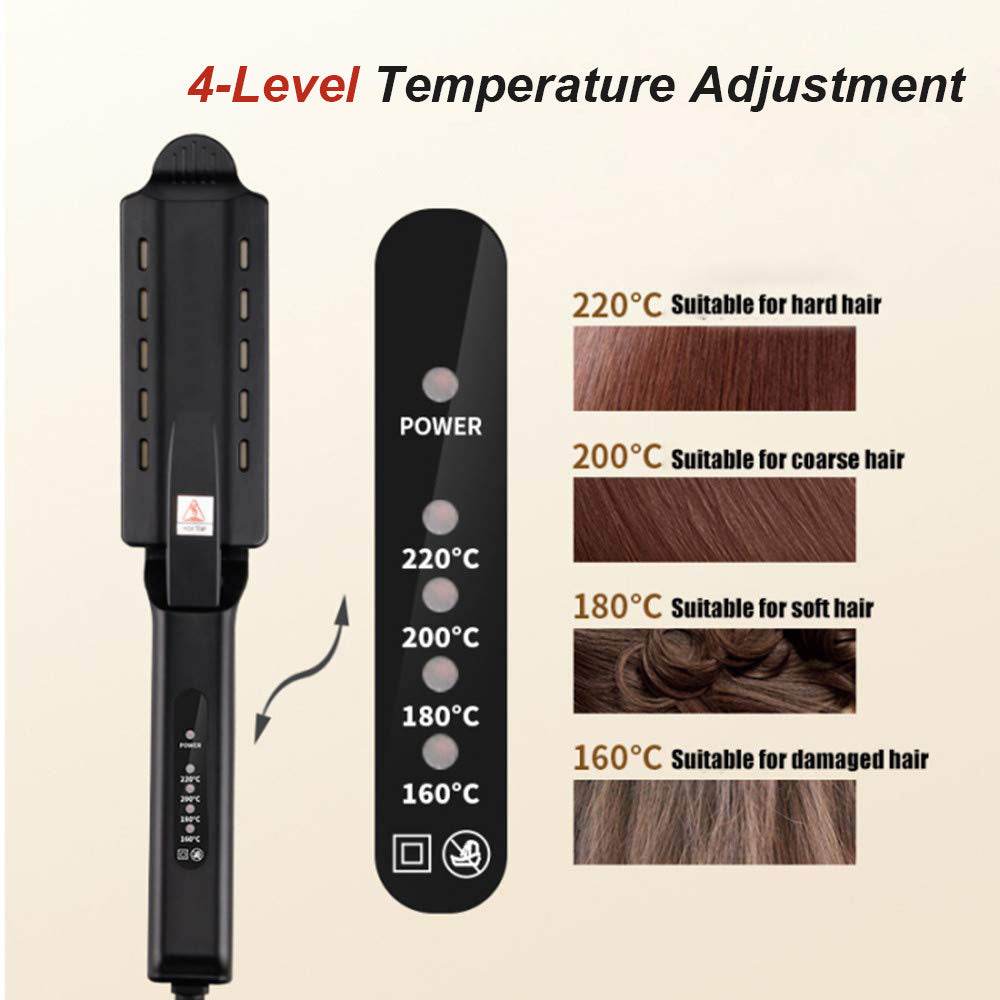 U.S. Standard Non-injury Hair Straightener Steam Hair Straightener Splint - Mubimart