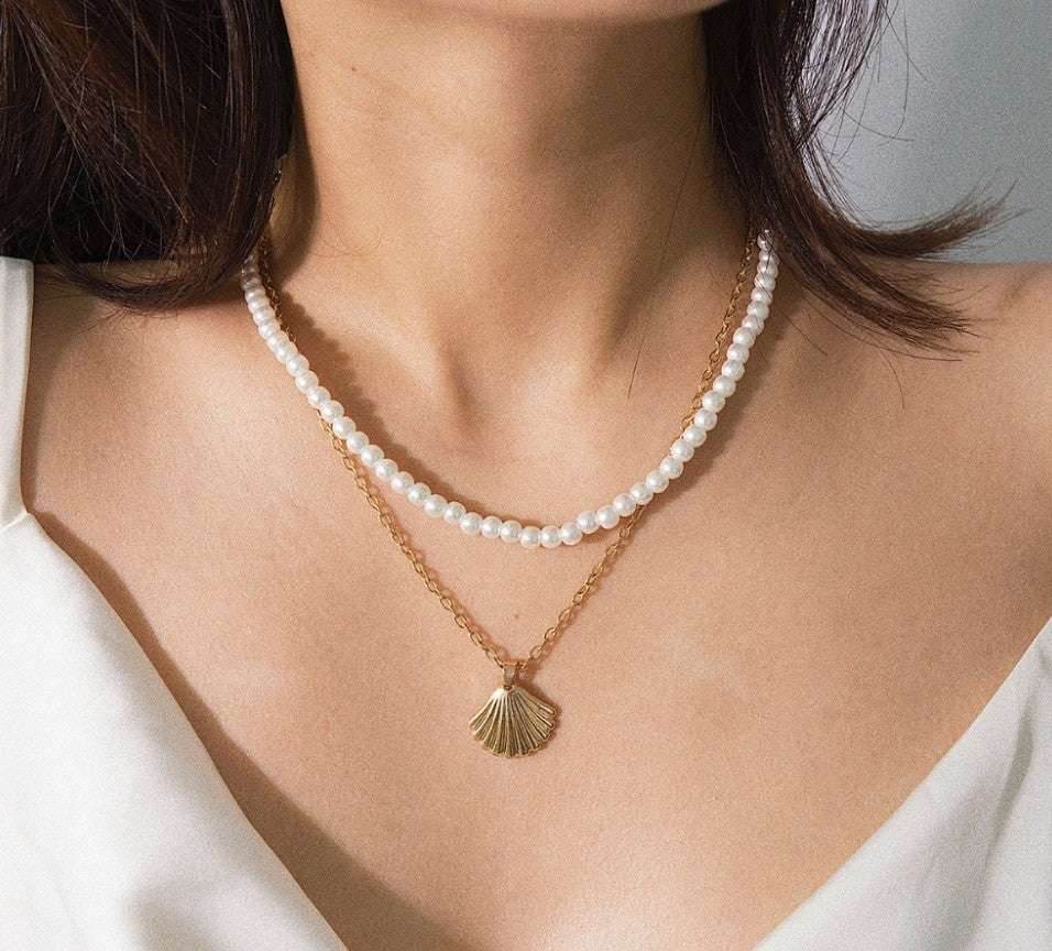 KISS WIFE Retro Pearl Choker Necklaces For Women - Mubimart