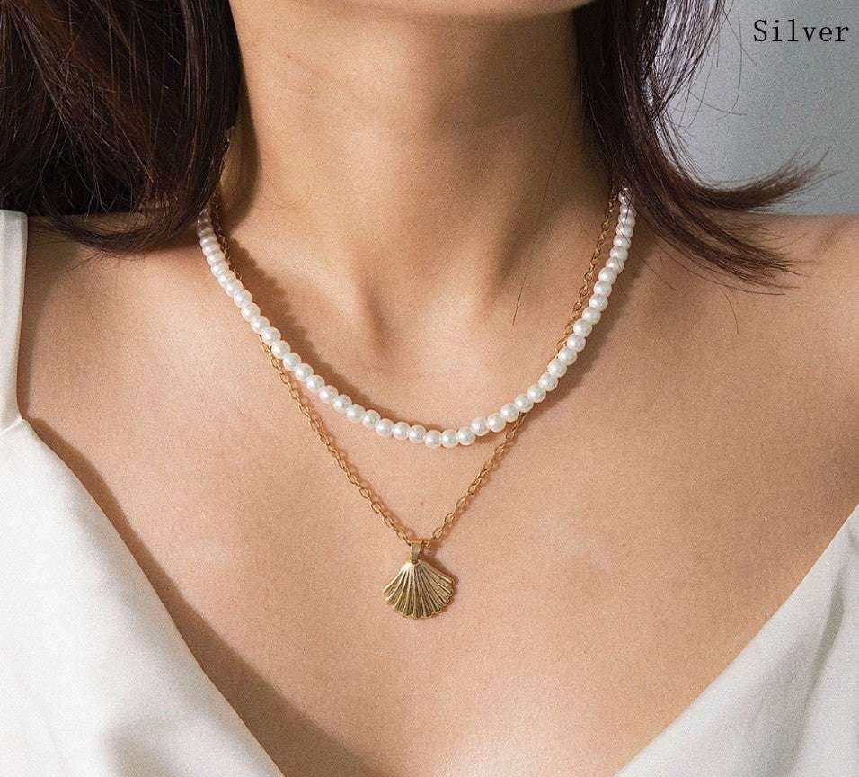 KISS WIFE Retro Pearl Choker Necklaces For Women - Mubimart