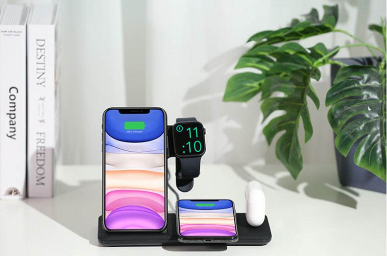 Wireless Charging 15W Charger Watch Three-in-one Wireless Charger - Mubimart