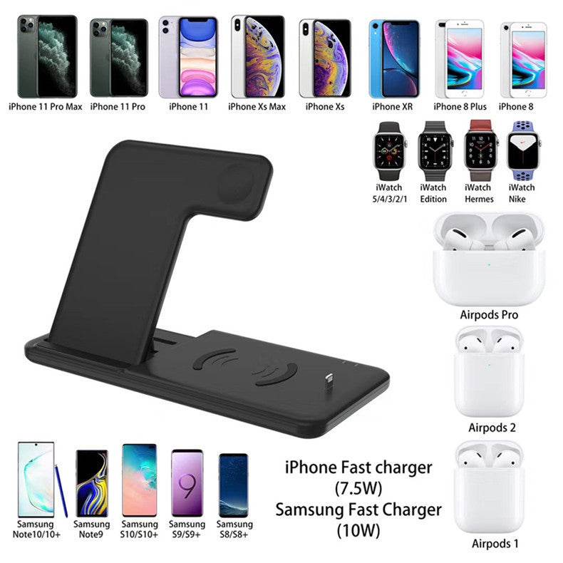 Wireless Charging 15W Charger Watch Three-in-one Wireless Charger - Mubimart