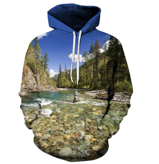 3D Printed Sweatshirt Hooded Sweatshirt - Mubimart