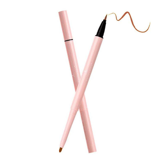 Plain Brown Pencil Type Hard Tip Glue Pen Eyeliner Liquid Eyeliner Is Not Smudged and Waterproof - Mubimart
