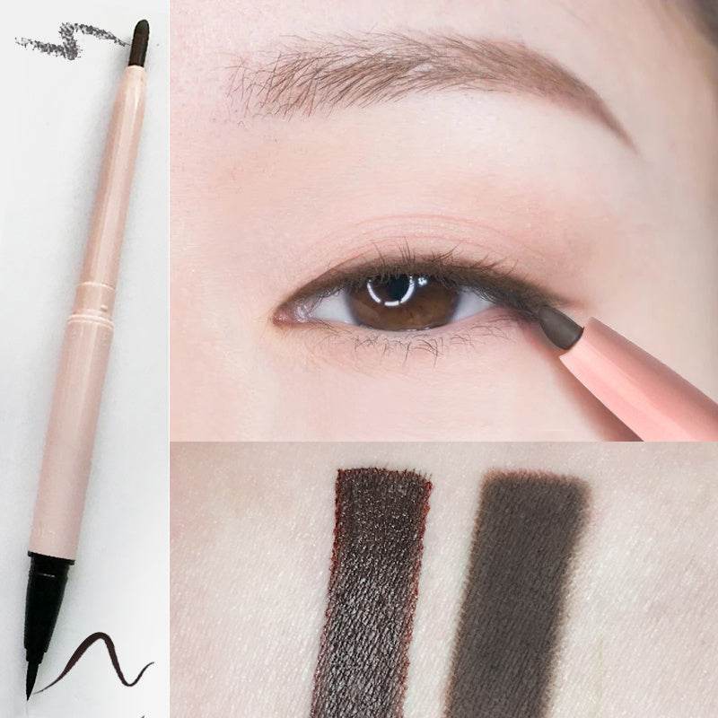 Plain Brown Pencil Type Hard Tip Glue Pen Eyeliner Liquid Eyeliner Is Not Smudged and Waterproof - Mubimart