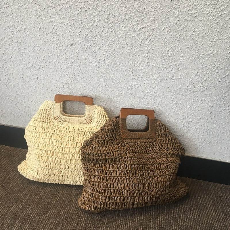 Straw Bag Beach Bag Handbag Handbag - Mubimart